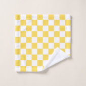 Classic visual yellow checkerboard  badhandtuch set (Waschlappen)