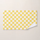 Classic visual yellow checkerboard  badhandtuch set (Handtuch)