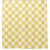 Classic visual yellow checkerboard  duschvorhang (Vorderseite)