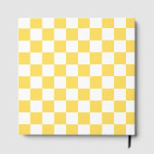 Classic visual yellow checkerboard  gästebuch (Rückseite)