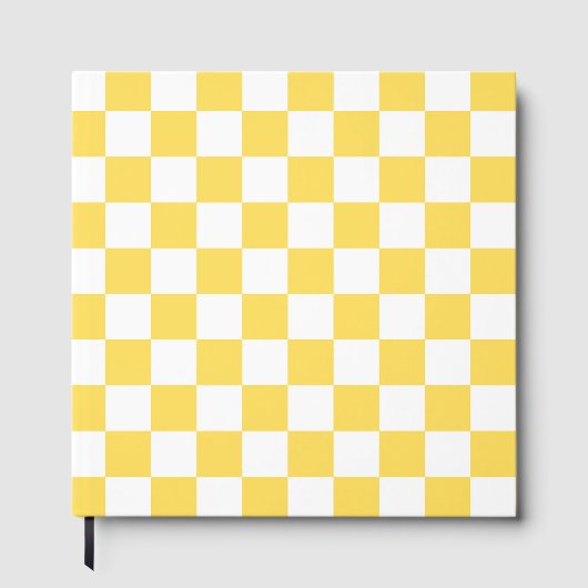 Classic visual yellow checkerboard  gästebuch (Vorderseite)