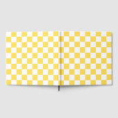 Classic visual yellow checkerboard  gästebuch (Voll)