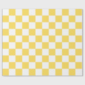 Classic visual yellow checkerboard  geschenkpapier (Flach)