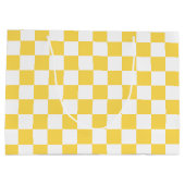Classic visual yellow checkerboard  große geschenktüte (Rückseite)