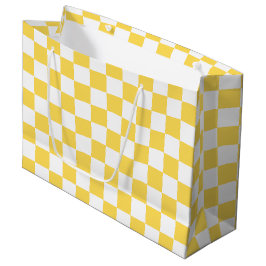 Classic visual yellow checkerboard  große geschenktüte