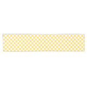 Classic visual yellow checkerboard  kurzer tischläufer (Horizontal)