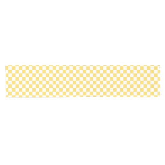 Classic visual yellow checkerboard  kurzer tischläufer (Horizontal)
