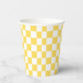 Classic visual yellow checkerboard  pappbecher (Rechts)