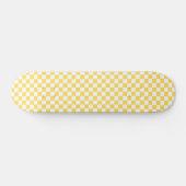 Classic visual yellow checkerboard  skateboard (Horizontal)
