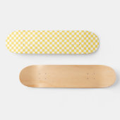 Classic visual yellow checkerboard  skateboard (Horizontal)