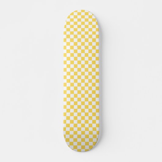 Classic visual yellow checkerboard  skateboard (Vorne)