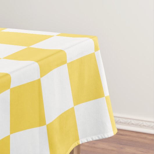 Classic visual yellow checkerboard  tischdecke (Beispiel)