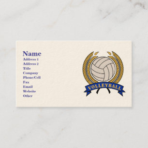 Classic Volleyball Design Business Cards Visitenkarte