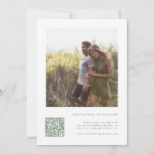 Classic Wappen Sage Green Wedding Foto Save The Date (Rückseite)