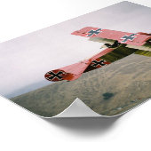 Classic Warbirds: Fokker Dr.1 Tri-Flugzeug Poster (Ecke)