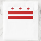 Classic Washington D.C. Flag Rechteckiger Aufkleber (Tasche)