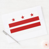 Classic Washington D.C. Flag Rechteckiger Aufkleber (Umschlag)