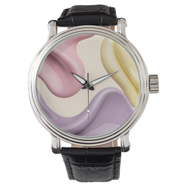 Classic watch in stylish abstract graphic armbanduhr (Vorderseite)