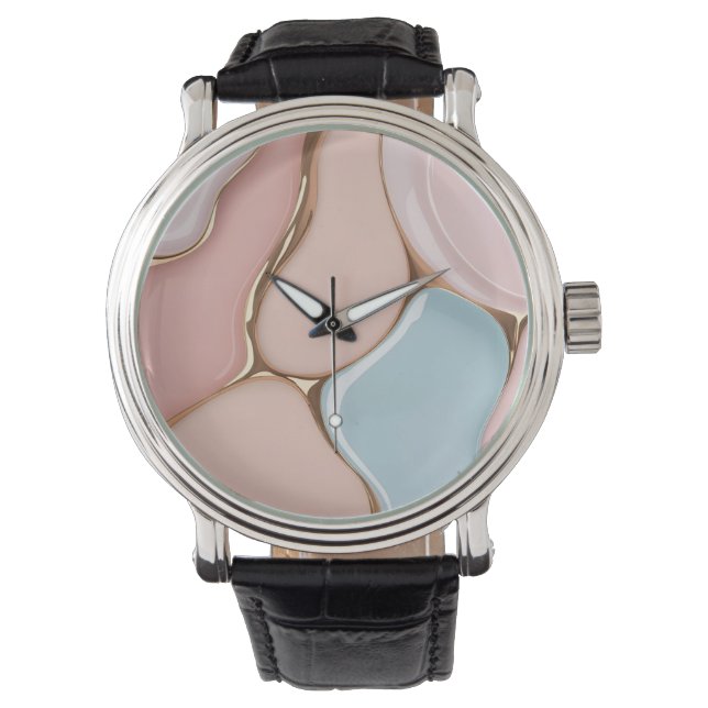 Classic watch in stylish abstract graphic armbanduhr (Vorderseite)