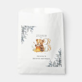 Classic Watercolor Bear Honey zum dritten Geburtst Geschenktütchen (Vorderseite)