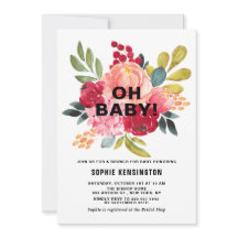 Classic Watercolor Blume Babydusche Brunch