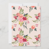 Classic Watercolor Blume Fall Bridal Luncheon Einladung (Rückseite)