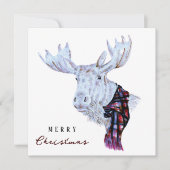 Classic Watercolor Elche Frohe Weihnachten (Vorderseite)