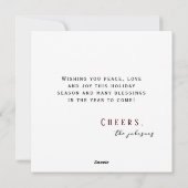 Classic Watercolor Elche Frohe Weihnachten (Rückseite)