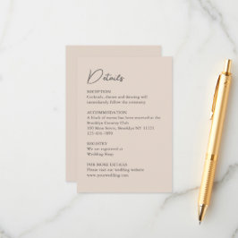 Classic Watercolor English Manor House Wedding Begleitkarte