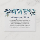 Classic Watercolor Floral Honeymoon Wish Begleitkarte (Vorderseite)