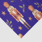 Classic Watercolor Nutcracker and Drum Christmas Seidenpapier (Detail)