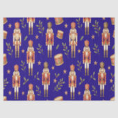 Classic Watercolor Nutcracker and Drum Christmas Seidenpapier (Vorderseite)