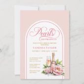 Classic Watercolor Pearls Bridal Shower Template Einladung (Vorderseite)