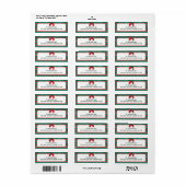 Classic Watercolor Red Bow & Stripes Christmas  (Vorne)