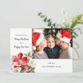 Classic Watercolor Weihnachten Foto (Stehend Vorderseite)