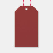 Classic Watercolor Weihnachtsberries Personalisier Geschenkanhänger (Rückseite)