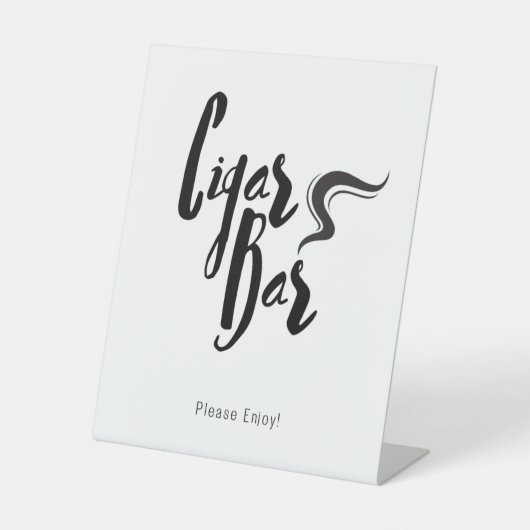Classic Wedding Cigar Bar Pedestal Sign Sockelschild (Vorderseite)