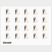 Classic Wedding Couple Sticker (Blatt)