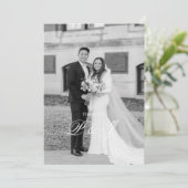 Classic Wedding Dankeschön Card Dankeskarte (Stehend Vorderseite)