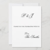 Classic Wedding Dankeschön Card Dankeskarte (Rückseite)