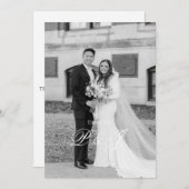 Classic Wedding Dankeschön Card Dankeskarte (Vorne/Hinten)