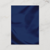Classic Wedding Details Elegant Navy Blue und Gold Begleitkarte (Rückseite)