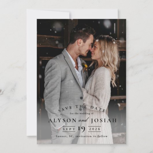 Classic Wedding Foto Save The Date (Vorderseite)