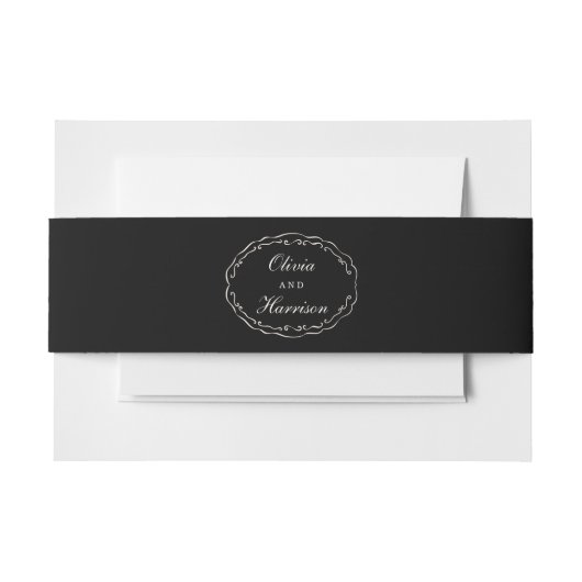 Classic Wedding Invitation Belly Band (Vorderseite Beispiel)