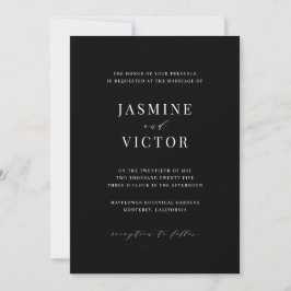 Classic Wedding Invitation Minimal Formal J102 Save The Date