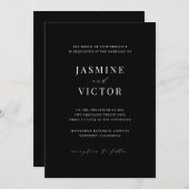Classic Wedding Invitation Minimal Formal J102 Save The Date (Vorne/Hinten)