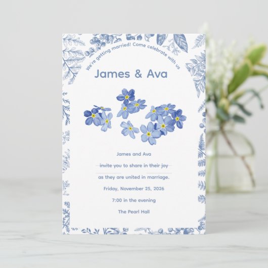 Classic wedding invitations einladung (Stehend Vorderseite)