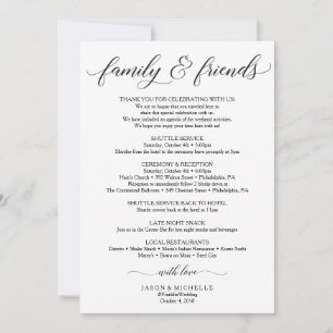 Classic Wedding Itinerary - Hochzeitswillingsfamil Einladung