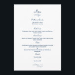 Classic Wedding Menu Card - (Marine) Menu Cards Menükarte<br><div class="desc">Die klassischen Speisekarten sind raffiniert und mit viel Charme gestaltet und sorgen für eine elegante Touch. Erhältlich in verschiedenen Farben. Auf Anfrage können Sie auch die passenden Farben auswählen.</div>