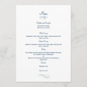 Classic Wedding Menu Card - (Marine) Menu Cards Menükarte (Vorderseite)